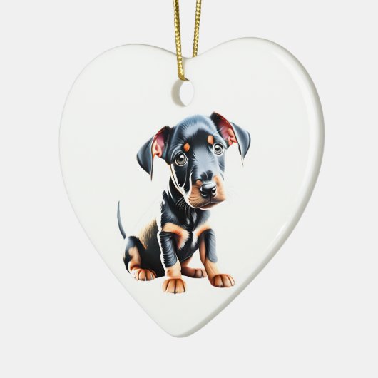 Personalisiert Standard Manchester Terrier Puppy Keramik Ornament (Links)