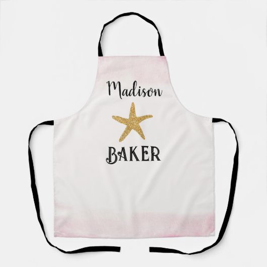 Personalisiert Star Baker Pink Ombre Schürze (Vorderseite)