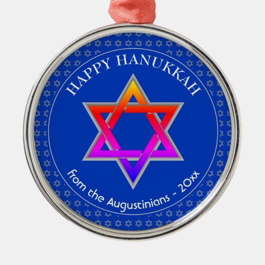 Personalisiert | Star of David | HAPPY HANUKKAH Ornament Aus Metall (Vorne)