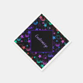 Personalisiert Stars 'n Stufenmuster Serviette (Ecke)