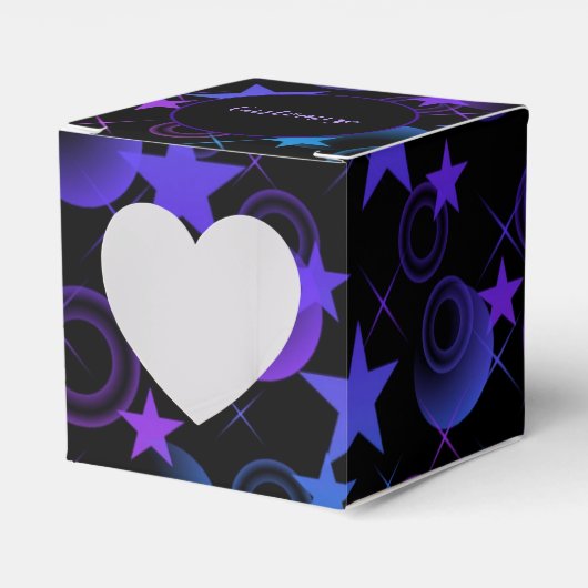 Personalisiert Stars 'n Stuff Pattern Herz Geschenkschachtel (Vorderseite)