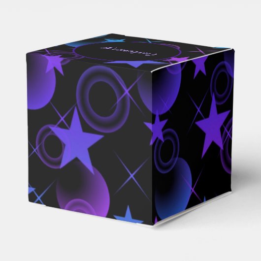 Personalisiert Stars 'n Stuff Pattern Herz Geschenkschachtel (Rückseite)