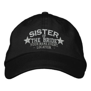 Personalisiert Stars Schwester der Brautstickerei Bestickte Baseballkappe