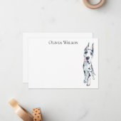 Personalisiert stationär mit großer Dane Mitteilungskarte (Vorderseite/Rückseite Beispiel)