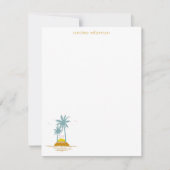 Personalisiert Stationery Beach Lovers Palmen Mitteilungskarte (Vorderseite)