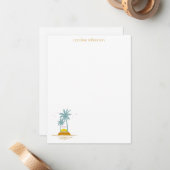 Personalisiert Stationery Beach Lovers Palmen Mitteilungskarte (Vorderseite/Rückseite Beispiel)