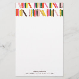Personalisiert Stationery Bookworm Briefpapier