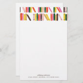 Personalisiert Stationery Bookworm Briefpapier (Vorne/Hinten)