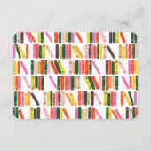 Personalisiert Stationery Bookworm Mitteilungskarte (Rückseite)