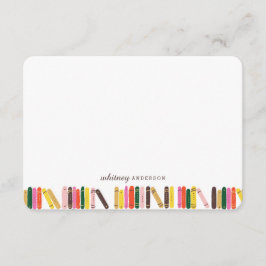 Personalisiert Stationery Bookworm Mitteilungskarte