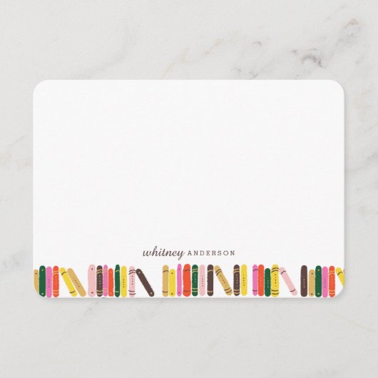 Personalisiert Stationery Bookworm Mitteilungskarte (Vorderseite)