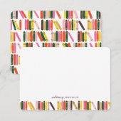 Personalisiert Stationery Bookworm Mitteilungskarte (Vorne/Hinten)