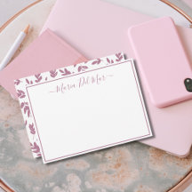 Personalisiert Stationery Botanische Dusty Rose