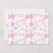 Personalisiert Stationery Chic Pink Ditzy Floral Mitteilungskarte (Rückseite)