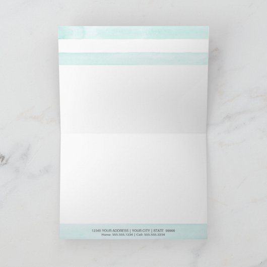 Personalisiert Stationery Einfache moderne Wasserf (Innenseite)