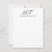 Personalisiert Stationery Elegantes Skript Mit Mon Mitteilungskarte (Vorderseite)