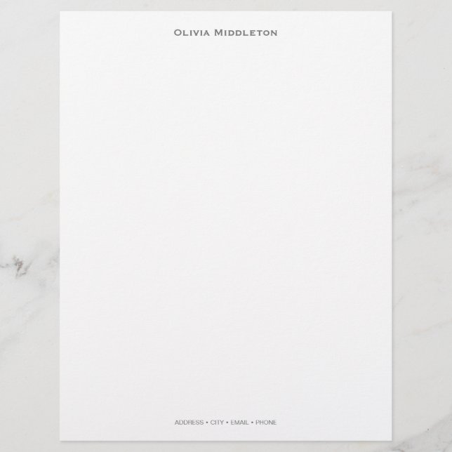 Personalisiert Stationery - Großformatige Schrift Briefbogen (Vorderseite)