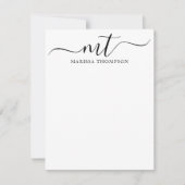 Personalisiert Stationery Moderne Schrift Mit Mono Mitteilungskarte (Vorderseite)