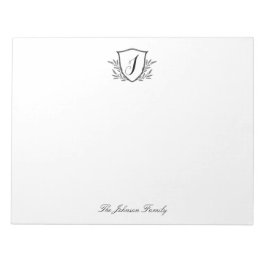 Personalisiert Stationery Monogram Wappen Groß Notizblock