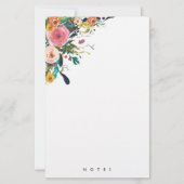 Personalisiert Stationery Multi-Blume Blumenrosa Briefpapier (Vorderseite)