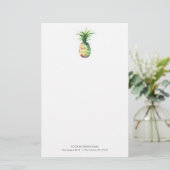 Personalisiert Stationery Wasserfarben Ananas Briefpapier (Stehend Vorderseite)