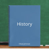Personalisiert Steel Blue History Educational Notizblock