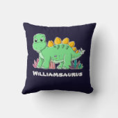 Personalisiert Stegosaurus Dinosaurier Kissen (Rückseite)
