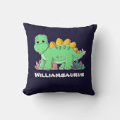 Personalisiert Stegosaurus Dinosaurier Kissen (Vorderseite)
