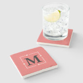 Personalisiert Steinuntersetzer (Seitenansicht)