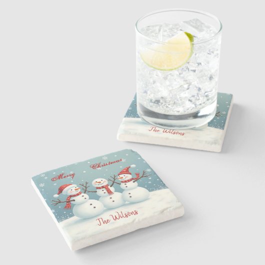 Personalisiert Steinuntersetzer (Seitenansicht)