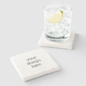 Personalisiert Steinuntersetzer (Seitenansicht)