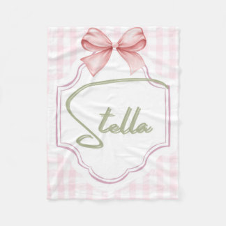 Personalisiert Stella Baby Girl Kinderzimmer Bow&G Fleecedecke