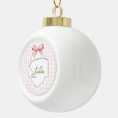 Personalisiert Stella Baby Girl Kinderzimmer Bow&G Keramik Kugel-Ornament (Rechts)
