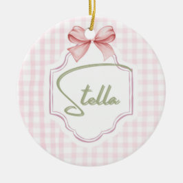 Personalisiert Stella Baby Girl Kinderzimmer Bow&G Keramik Ornament