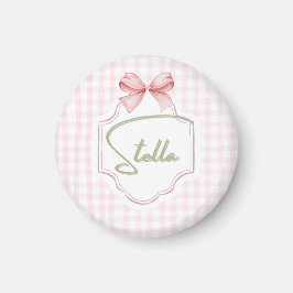Personalisiert Stella Baby Girl Kinderzimmer Bow&G Magnet