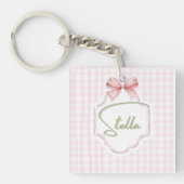 Personalisiert Stella Baby Girl Kinderzimmer Bow&G Schlüsselanhänger (Vorderseite)