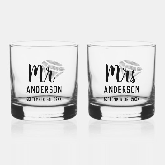 Personalisiert Stemless Whisky Glass Set Whiskyglas (Vorderseite)