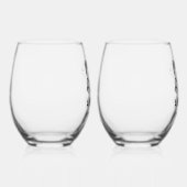 Personalisiert Stemless Wine Glass Set Weinglas Ohne Stiel (Rechts)