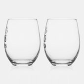 Personalisiert Stemless Wine Glass Set Weinglas Ohne Stiel (Links)