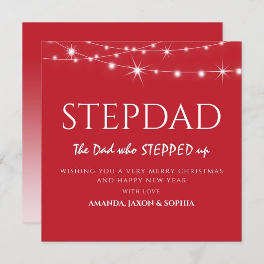 Personalisiert Stepdad Zeitgenössische Weihnachten (Vorne/Hinten)