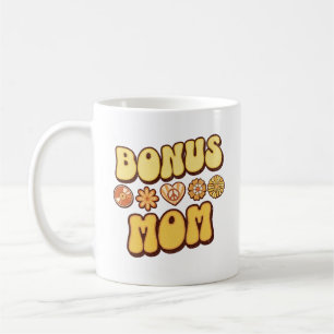 Personalisiert StepMom Retro Groovy Bonus Mama Kaffeetasse