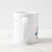 Personalisiert Stethoskop Name Doctor Novelty Jumbo-Tasse (Rückseite)