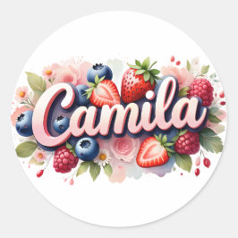 Personalisiert Sticker Camila Berry Floral Design