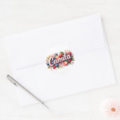 Personalisiert Sticker Camila Berry Floral Design (Umschlag)