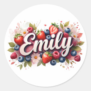 Personalisiert Sticker Emily Berry Floral Design