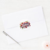 Personalisiert Sticker Luna Berry Floral Design (Umschlag)
