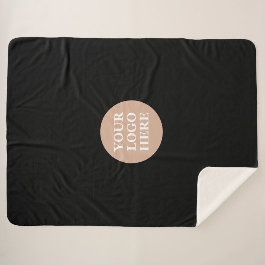 Personalisiert, stilvoll, modern und minimalistisc sherpadecke (Vorderseite (Horizontal))