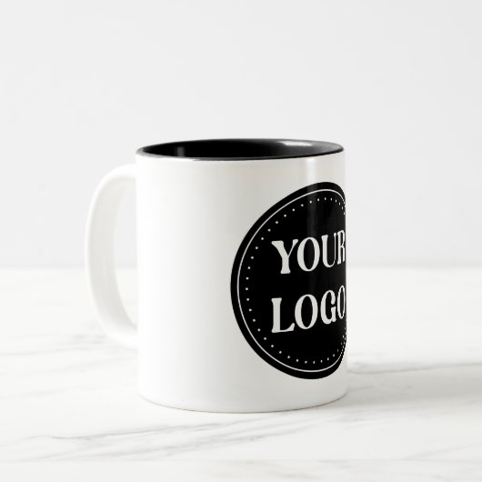 Personalisiert, stilvoll, modern und minimalistisc zweifarbige tasse (Vorderseite Links)