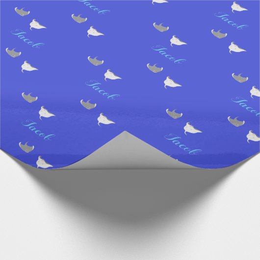 Personalisiert Stingray Geschenkpapier (Ecke)