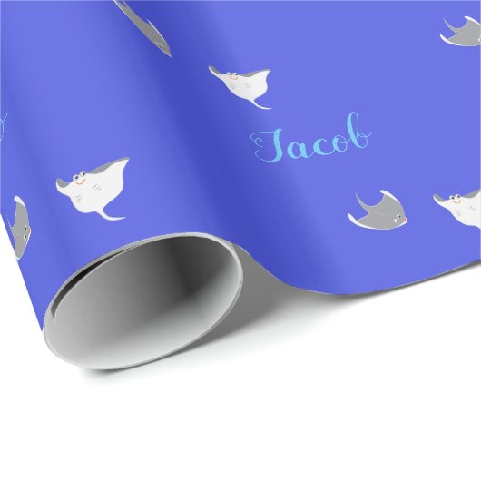 Personalisiert Stingray Geschenkpapier (Rolleneckpunkt)